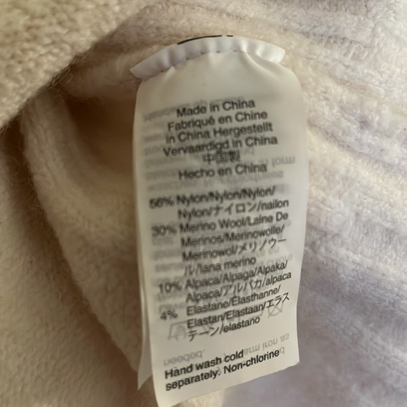 J. Crew Point Sur Supersoft Yarn Mock Neck Knit Sweater Neutral Cream - Picture 7 of 7